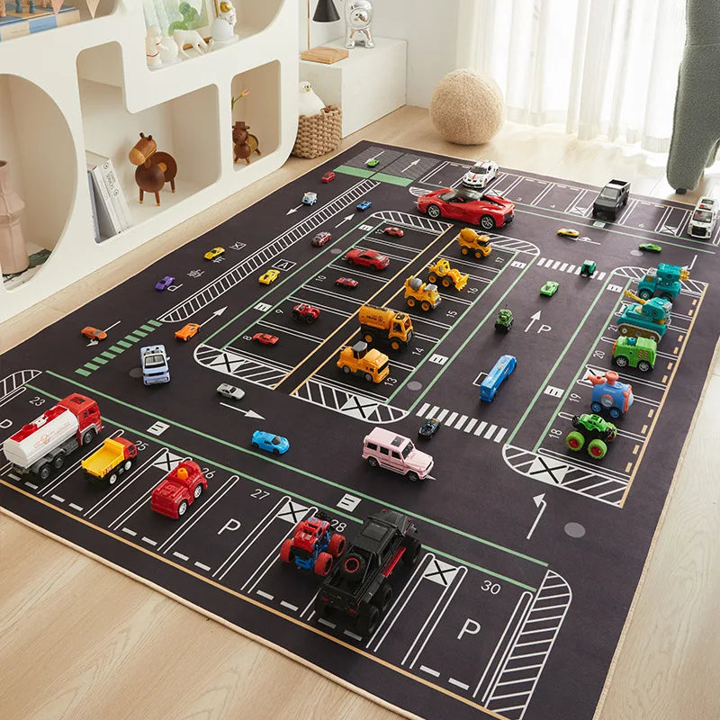Cartoon Car Traffic Kids Play Mat