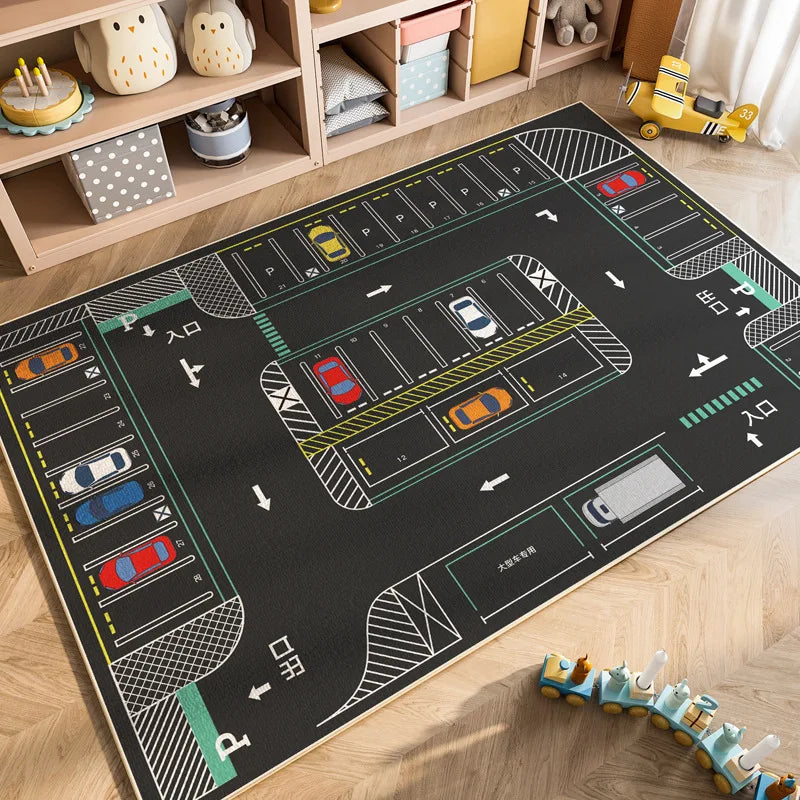 Cartoon Car Traffic Kids Play Mat