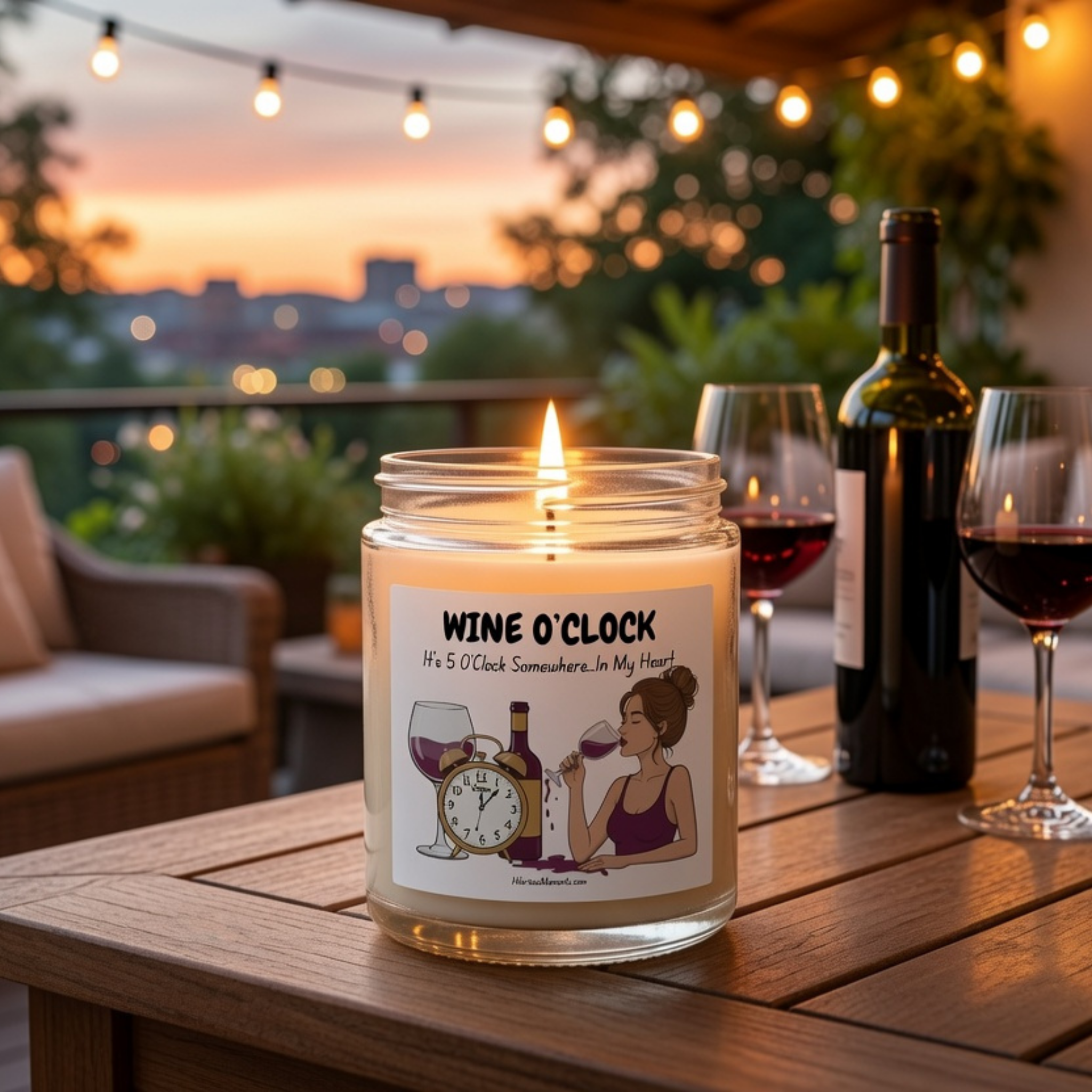 Wine O'Clock Candle - 9oz