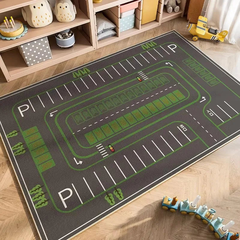 Cartoon Car Traffic Kids Play Mat