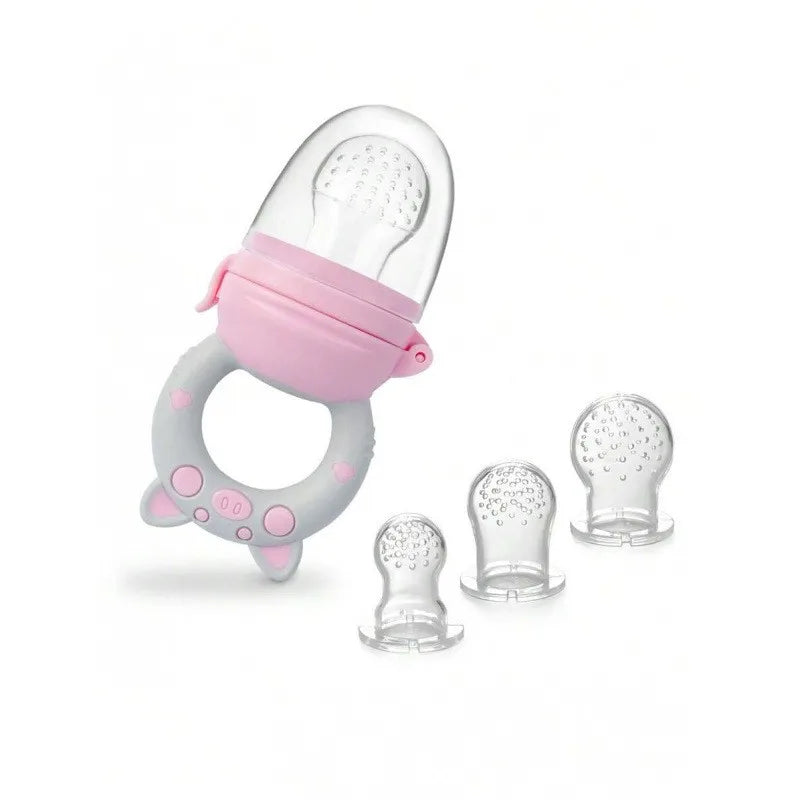 TYRY.HU 4pcs/set Silicone Fruit & Vegetable Feeder for Infants and Toddlers 6-36 months Food Grade Teething & Feeding Pacifier