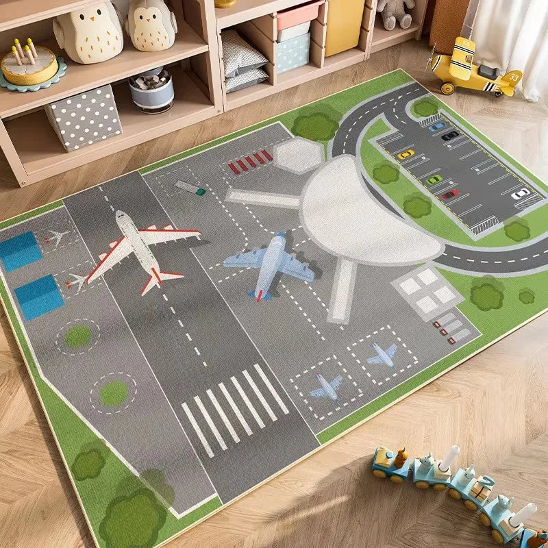 Cartoon Car Traffic Kids Play Mat